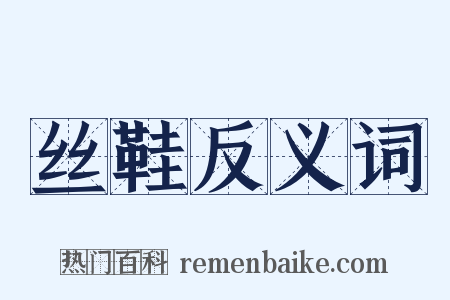 丝鞋反义词是什么意思的图片